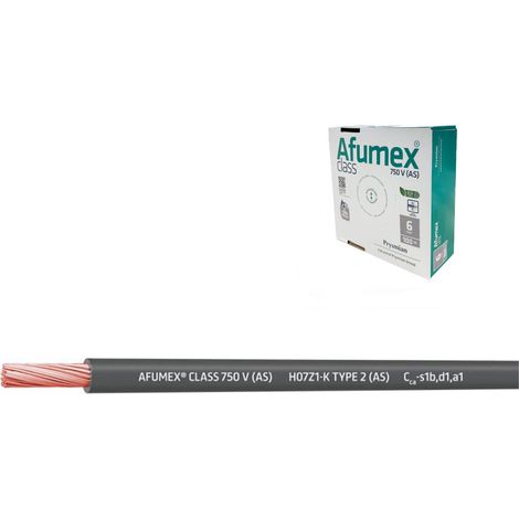 100 Kabel H07Z1-K(as) 6,0 mm² Grau Euro/m