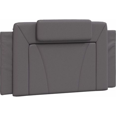 Coussin de tête de lit Viana gris 100 cm similicuir CFW72761 (1/5)