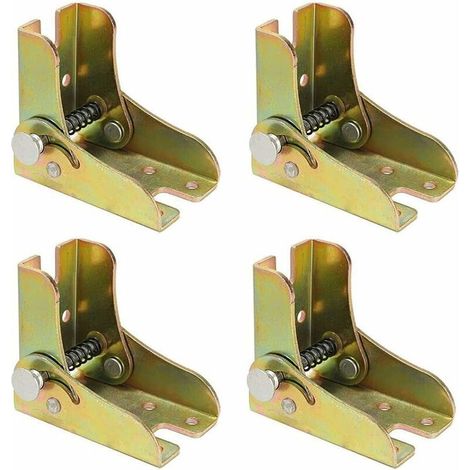 royaluxe- 4 Pièces Raccord de Jambe Pliable, Charnière de Pied de Table Pliante, Quincaillerie de Charnière Pliable, Charnières de Meubles Pliantes, pour Table, Lit et Mobilier à Mécanisme (1/5)