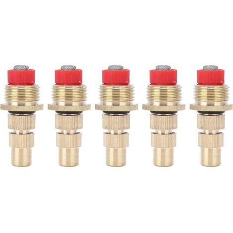 Lot de 5 buses d'atomisation à filetage mâle G1/2 (avec filtre), buses de pulvérisation réglables pour jardin et pelouse, pour l'irrigation et le refroidissement (1/4)