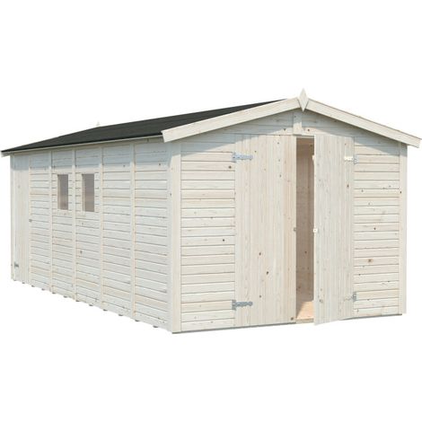 Casetta da giardino in legno 273x550 cm con doppia porta e porta laterale 14,7 m² – Esterni da Vivere (1/5)
