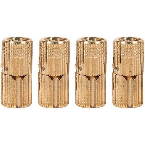 Charnières Cylindriques - Charnières à Barillet Dissimulées - Charnière Invisible Charnières à Barillet Caché en Laiton, Angle D'ouverture 180 ° 4Pcs (Taille : 10mm) (1/5)