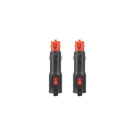 Adatto per prese accendisigari europee Lntyq (confezione da 2) - 12V - con interruttore rosso e fusibile da 10A - adatte per auto, camion e motociclette.