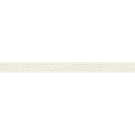 Frise papier peint motif tendance | Frise papier peint chic beige crème pour chambre adulte | Frise tapisserie élégante pour salon - 5,00 x 0,04 m