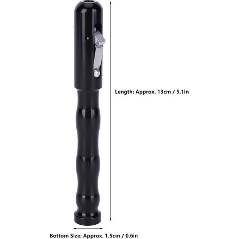 Stylo de soudage TIG noir en alliage d'aluminium, poignée antidérapante, surface anodisée, outil pour baguettes 1,0-3,2 mm (1/5)