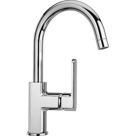 MISCELATORE LAVABO ""STILE"" CON BOCCA ORIENTABILE Cromo + Piletta 1""1/4
