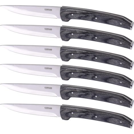 Set 6 Coltelli da Bistecca Lama Liscia Manico in Legno Torino (1/2)