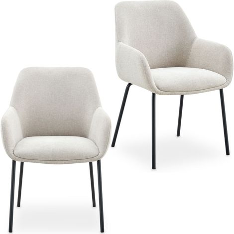 Chaises de salle à manger TURSI Beige (Lot de 2) (1/5)