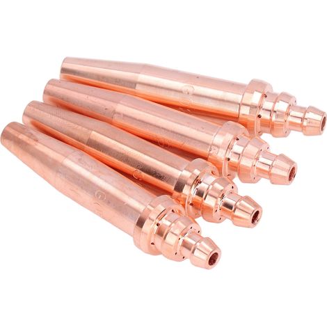 4 Pièces Embouts de Découpe Isostatique pour Soudage Oxyacétylénique, Kit Torche avec Consommables en Cuivre G02