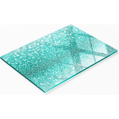 Dekoratives Küchenschneidebrett aus Glas mit Grafik, 80 x 52 cm (1/5)