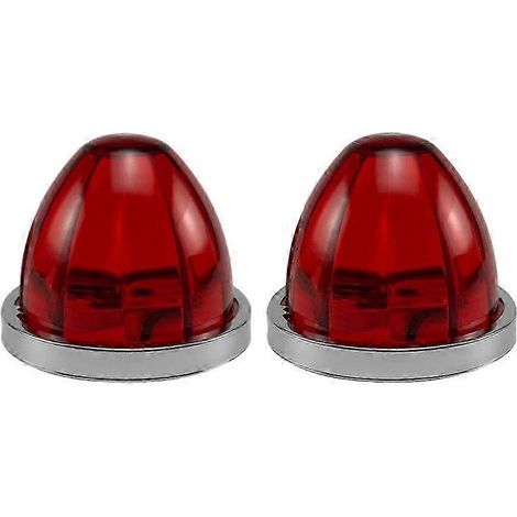 2 feux de position latéraux à LED en forme de pastèque pour semi-remorque, clignotants, feux stop, éclairage sous roue A (1/5)