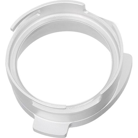 Porte-filtre à café 54 mm avec entonnoir doseur rotatif en alliage d'aluminium argenté (1/5)
