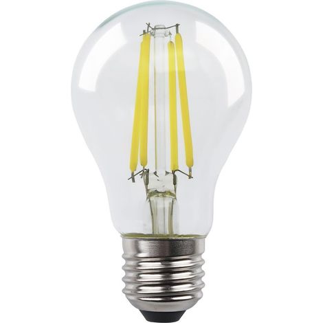 Ampoule LED filament E27 A60 - 5W - Transparente - Blanc Neutre