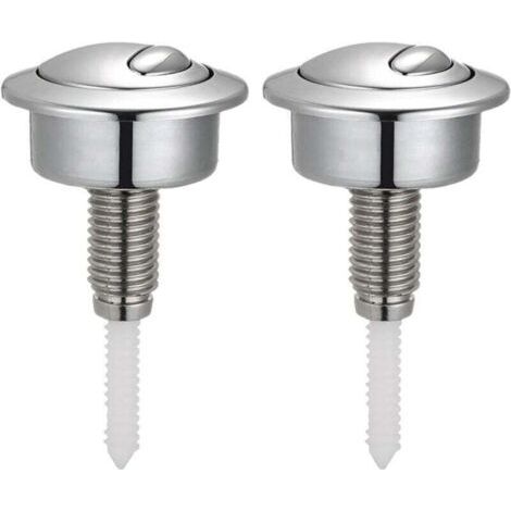 Lot de 2 boutons poussoirs à double chasse d'eau pour réservoir de toilettes Siamp pour Optima 49 Bouton poussoir à double chasse d'eau pour Twyford Vitra