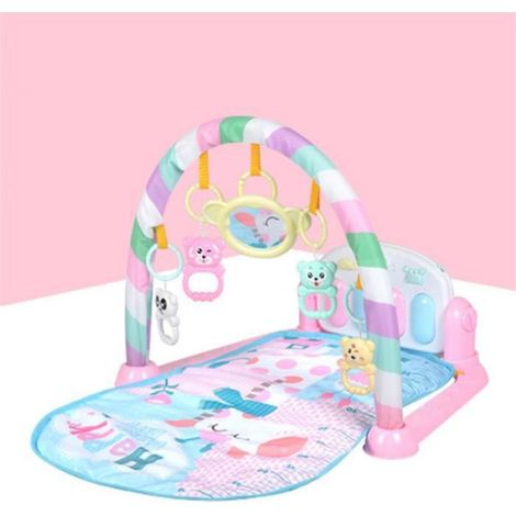 Tapis D'Éveil - Piano Musical Pour Bébé - Aire De Jeu Multifonctionnelle Dès La Naissance - Rose (1/4)