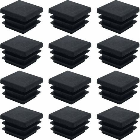 40 Pièces Embouts Carrés pour Meubles Bouchons de Tube Carrés en Plastique 20mm x 20mm Bouchons de Tube Tapis Antidérapant Embout Rectangulaire Noir Bouchons d'Insertion Cache-Tuyau pour Chaises Burea (1/4)