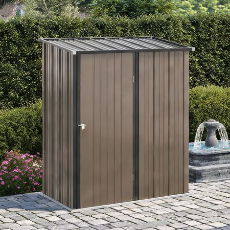 Abri de jardin maro en oţel 161,5 x 94,5 x 196 cm (1/5)