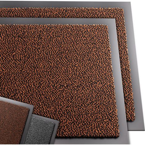 VOUNOT® Juego de 2 Felpudo Entrada casa, 60x90cm, Marrón-Negro