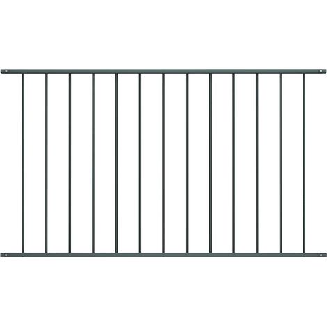 Panneau de clôture Woerden, acier thermolaqué, 1,7 x 1,17 m, anthracite