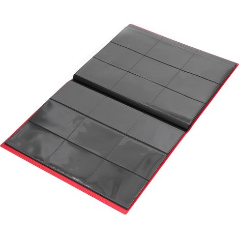 Porte-cartes à collectionner 9 cases 20 pages pour jeux de société et personnages animés, compatible Magic, rouge, 20 pages (1/5)