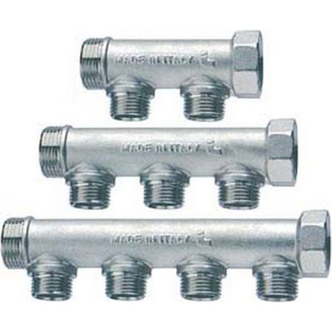 1PZ collettore di distribuzione nibile 3/4" 2 derivazioni m art.455 - mf 3/4" - 4 derivazioni m 1/2"