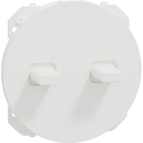 Enjoliveur blanc commande double à levier Odace (S929211) (1/3)