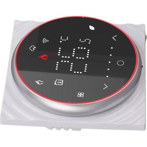 Intelligenter Thermostat für den Heimgebrauch, App- und Sprachsteuerung, programmierbar, hohe Genauigkeit, kein Wandanschluss erforderlich, WLAN, für Heizsysteme (95 bis 240 V AC), Schwarz (1/5)