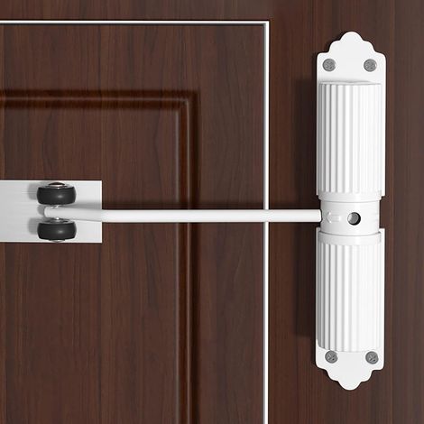 Automatischer Türschließer, Türschließer mit Sicherheitsfeder, Tragfähigkeit 20-60 kg, einstellbar, geeignet für verschiedene Anwendungsbereiche, inklusive Schrauben (1/5)