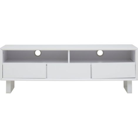 Premier Housewares Moritz White High Gloss Media Cabinet (1/5)