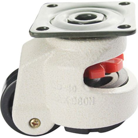 Pied caoutchouc réglable 40F 60kg capacité meuble nivellement roulette (1/5)