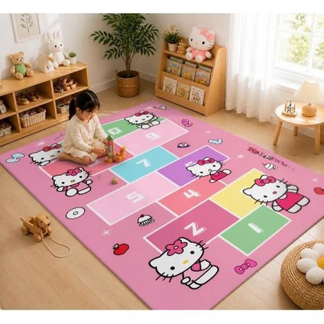 Tapis - 120 x 160 cm - Motif Hello Kitty - Pour Intérieur - 1 Pièce (1/5)