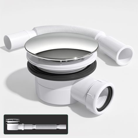 Mai & Mai Bonde de Douche Siphon pour Receveur de Douche 90mm Standard Bonde de Bac à Douche A01