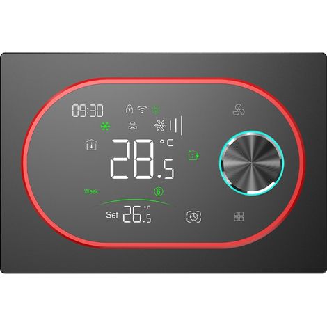 Termostato Smart Zigbee Beca BAC-9000ALZB Expert4house Edition Nero e Rosso (1/5)