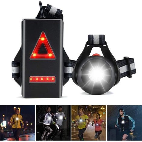 Running Light, 120° Adjustable Beam Angle, 500 Lumens, 360° Reflective Strip, USB Rechargeable, LED Chest Light, Ideal for Running, Climbing, Fishing - RAPANDA (1/5)