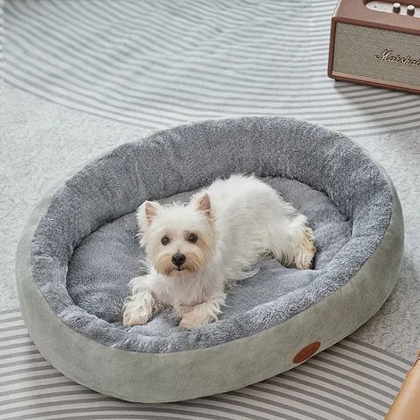 Donutförmiger Hundekorb, weich, rund, flauschig, beruhigend und angstlösend für Haustiere, waschbar.