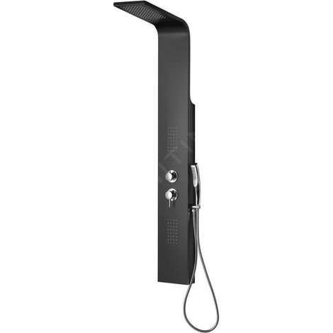 Sapho Douches - Panneau de douche Jacob avec mitigeur, 200x1500 mm, noir mat WN683 (1/5)