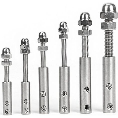 Câble Métallique pour Garde-corps en Acier Inoxydable Ajustables Tendeurs de Câbles Filetés Connecteur Terminal de Connexion pour Escalier Terrasse Balustrade Plafond Bois 3 mm (1/5)