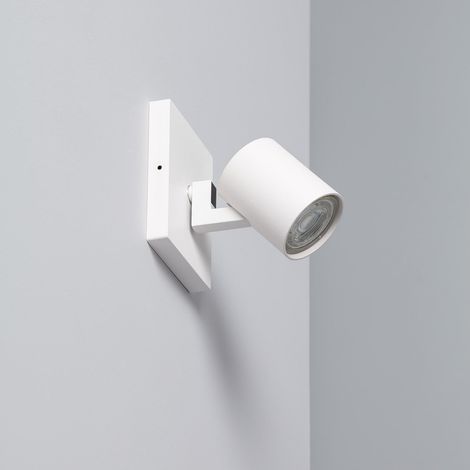 Faretto Portalampada da Superficie Orientabile in Alluminio Gylu per Lampadina GU10 Bianco