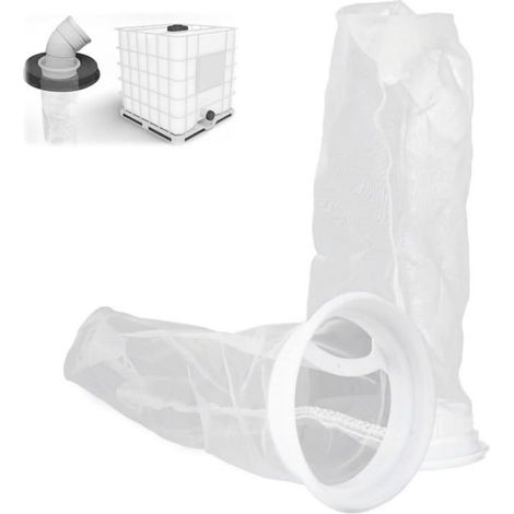Filtre en Nylon,Couvercle Filtre à Eau de Pluie, Filet de Filtration pour Réservoir d'eau, Lavable Accessoires de Réservoir -2 PCS (1/5)