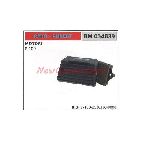 Filtro aria e supporto motore RATO montato su motozappa R 100 R100 034839