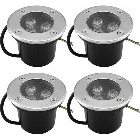 4 PACK 3W IP65 Spot LED Encastré Extérieur 270 Lumen Rond Led Terrasse Downlight Lampe D'éclairage De Jardin Extérieur, pour Jardin Chemin Cour Garage, Blanc Chaud (1/5)