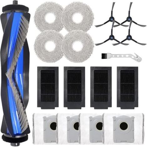 1 Zubehörset – Hauptbürste – Mikrofasertuch – HEPA-Filter – Staubbeutel für Ecovacs Deebot T50 Pro Omni Gen2 Schwarz 25 x 15 x 5 cm (1/5)