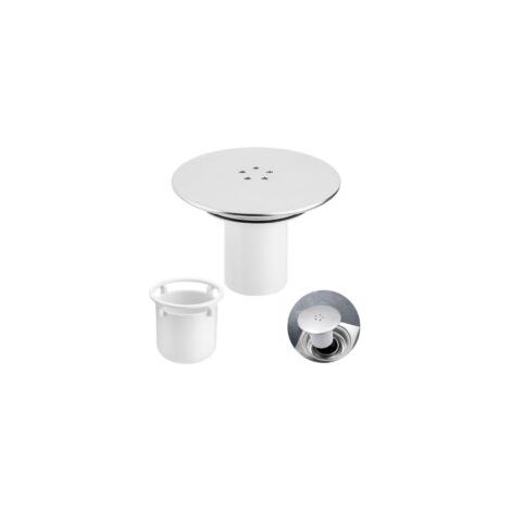 siphon de sol 90 mmCapot Bonde Douche, Bonde de Douche, Universelle Siphon Douche, Couvercle de Vidange de Douche, Remplacement de Couvercle de Prise de Drain de Douche- Crezuo (1/4)