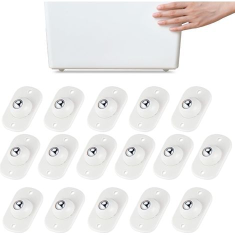 Mini rouleaux auto-adhésifs, rouleaux à billes pour appareils de cuisine, rouleaux à roulettes universels pivotants à 360 °, rouleau adhésif pour bricolage, poubelle, boîte de rangement, petits appare (1/5)