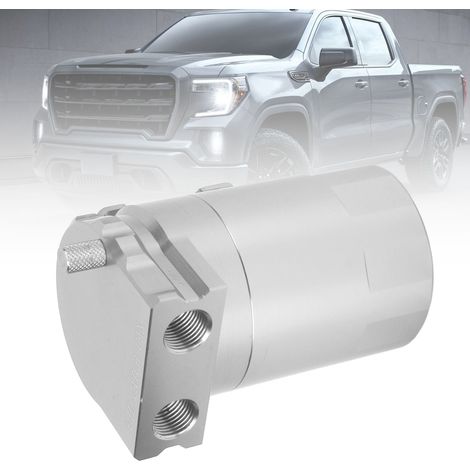 Ölabscheider-Kit aus Aluminium für Chevy Silverado/GMC Sierra 1500 5.3L/6.2L (2019–2022), silber (1/5)