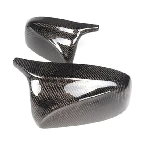 Car Mirror Covers for BMW X5 E70 and X6 E71 2008-2013, 2 Pieces, Modified Side Mirror Styling, Gloss Black Carbon Fiber Pattern, Mirror Caps, Retro Caps (1/5)