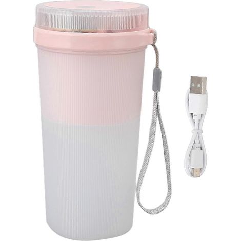 Machine à smoothies portable rechargeable 2025, gobelet isotherme en acier inoxydable avec couvercle anti-fuite, idéal pour les déplacements, 300 ml (1/5)