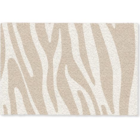FELPUDO Estampado cebra - Beige - Blanco - Animal print 60x40 cm (1/5)