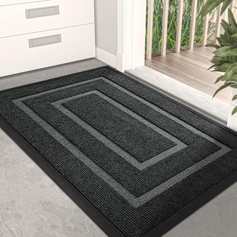 Paillasson Extérieur Entrée 60 x 90 cm,Tapis Entree Interieur Antidérapant,Tapis de Porte Lavable & Absorbant (1/5)