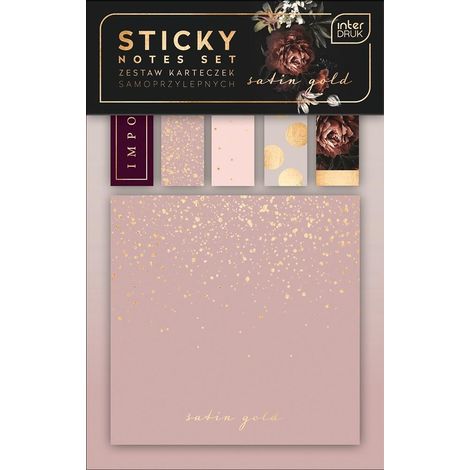 Set di post-it in oro satinato